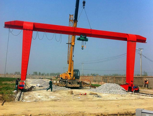 山西晉城龍門吊廠家20t單梁吊鉤龍門吊價格