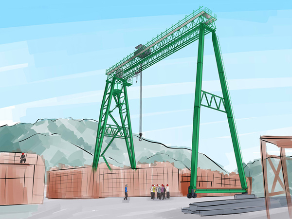 河南焦作門式起重機廠家買設備送卷筒